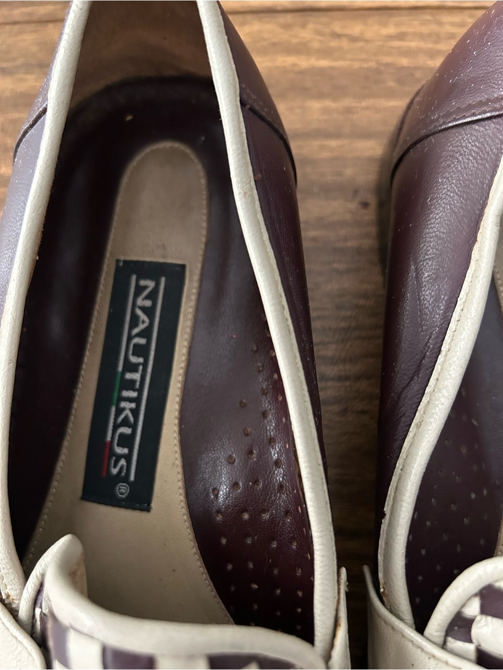 Nautilus Men's Brown and Cream Slip-On Loafers